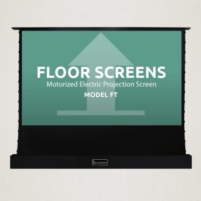 Severtson Screens Electric Floor Screen Tab Tension 16:9 180" Cinema White