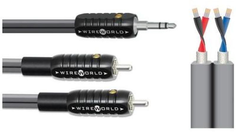 Wireworld Nano-Silver Eclipse Mini Jack to 2RCA 1.0m